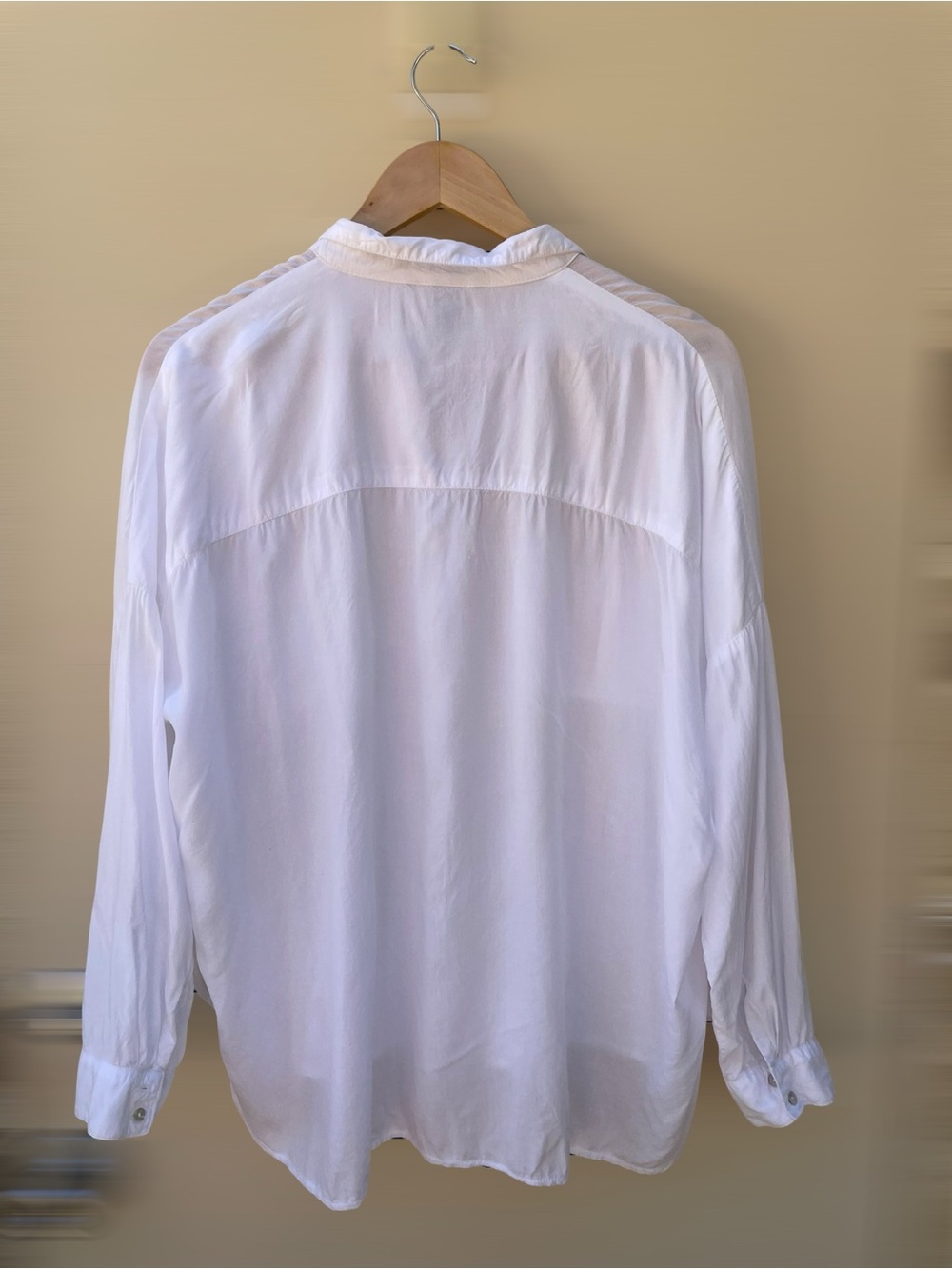 H&M White Long-Sleeve Button-Up Shirt Sz 6 - Picture 3 of 6